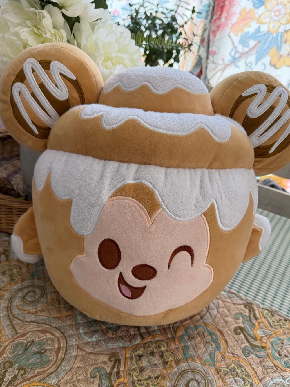 Disney Munchlings Mickey Mouse Cinnamon Roll Stuffed Plush Pillow 15”